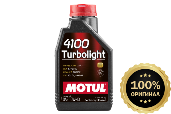 Моторное масло MOTUL 4100 Turbolight 10W40  (1 л.)