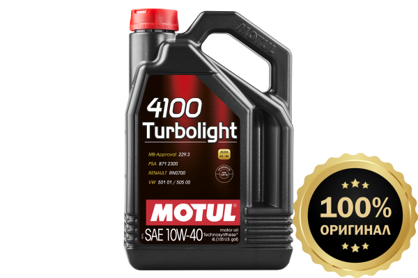 Моторное масло MOTUL 4100 Turbolight 10W40  (4 л.)